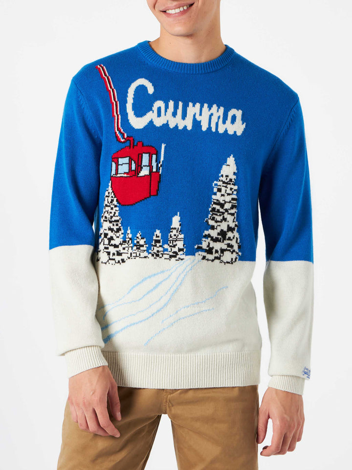 Man sweater Courma vintage postcard jacquard - MC2 Saint Barth