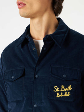 Overshirt Chalet with pocket and St. Barth Bob Club embroidery - MC2 Saint Barth