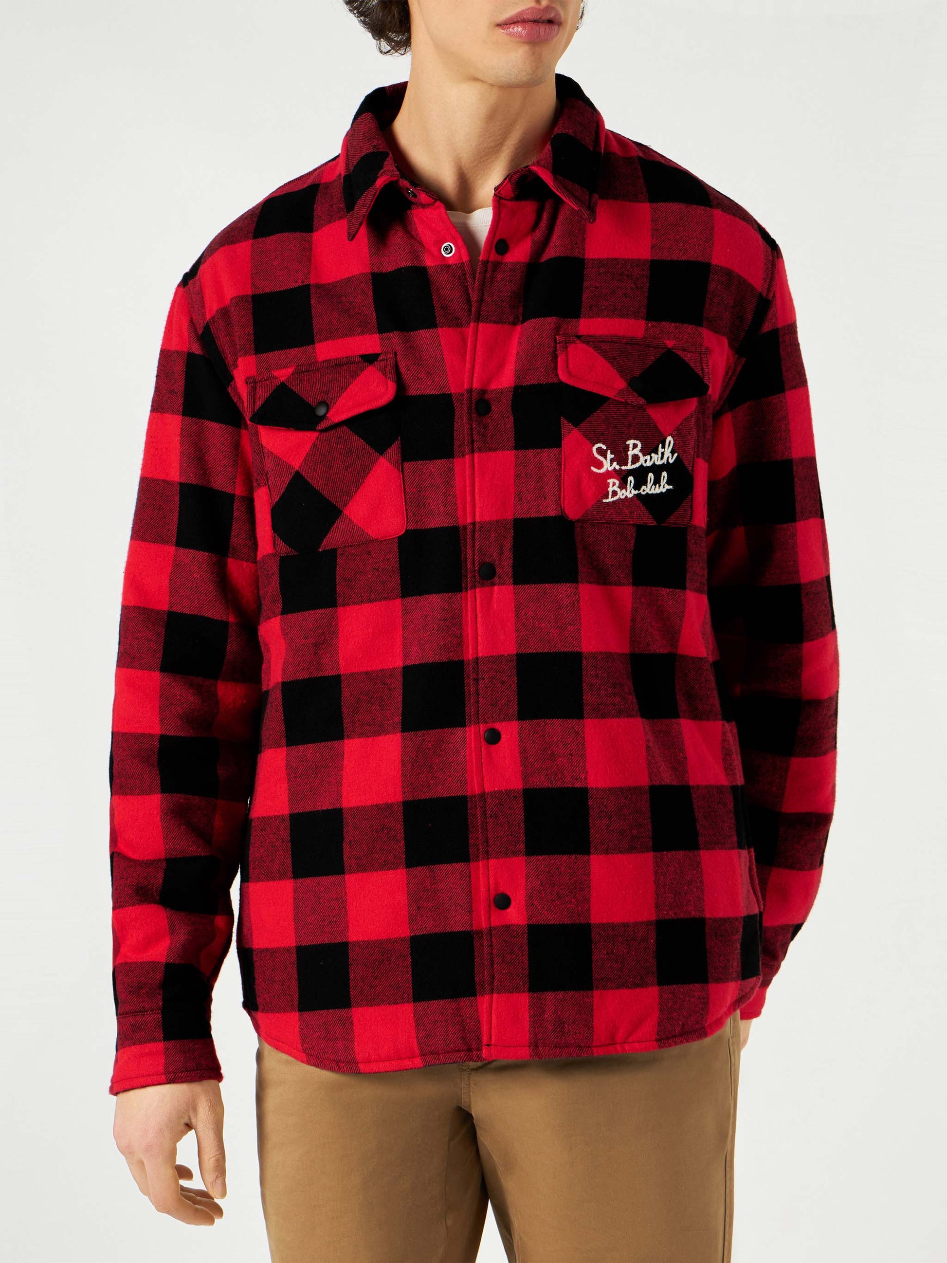 Overshirt Chalet with pocket and St. Barth Bob Club embroidery - MC2 Saint Barth