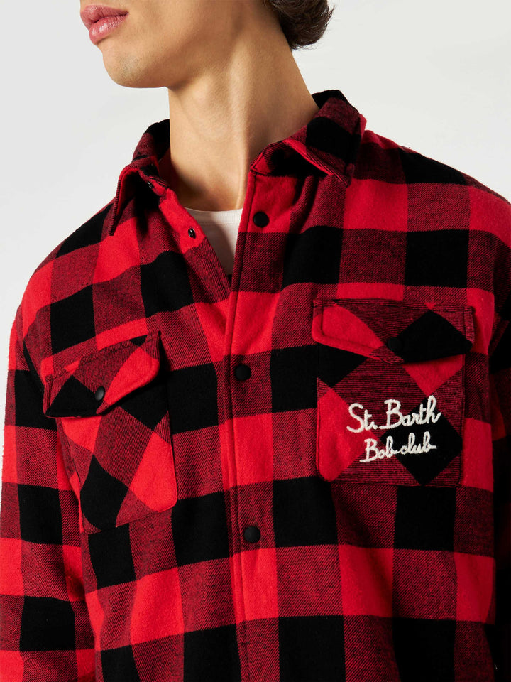Overshirt Chalet with pocket and St. Barth Bob Club embroidery - MC2 Saint Barth