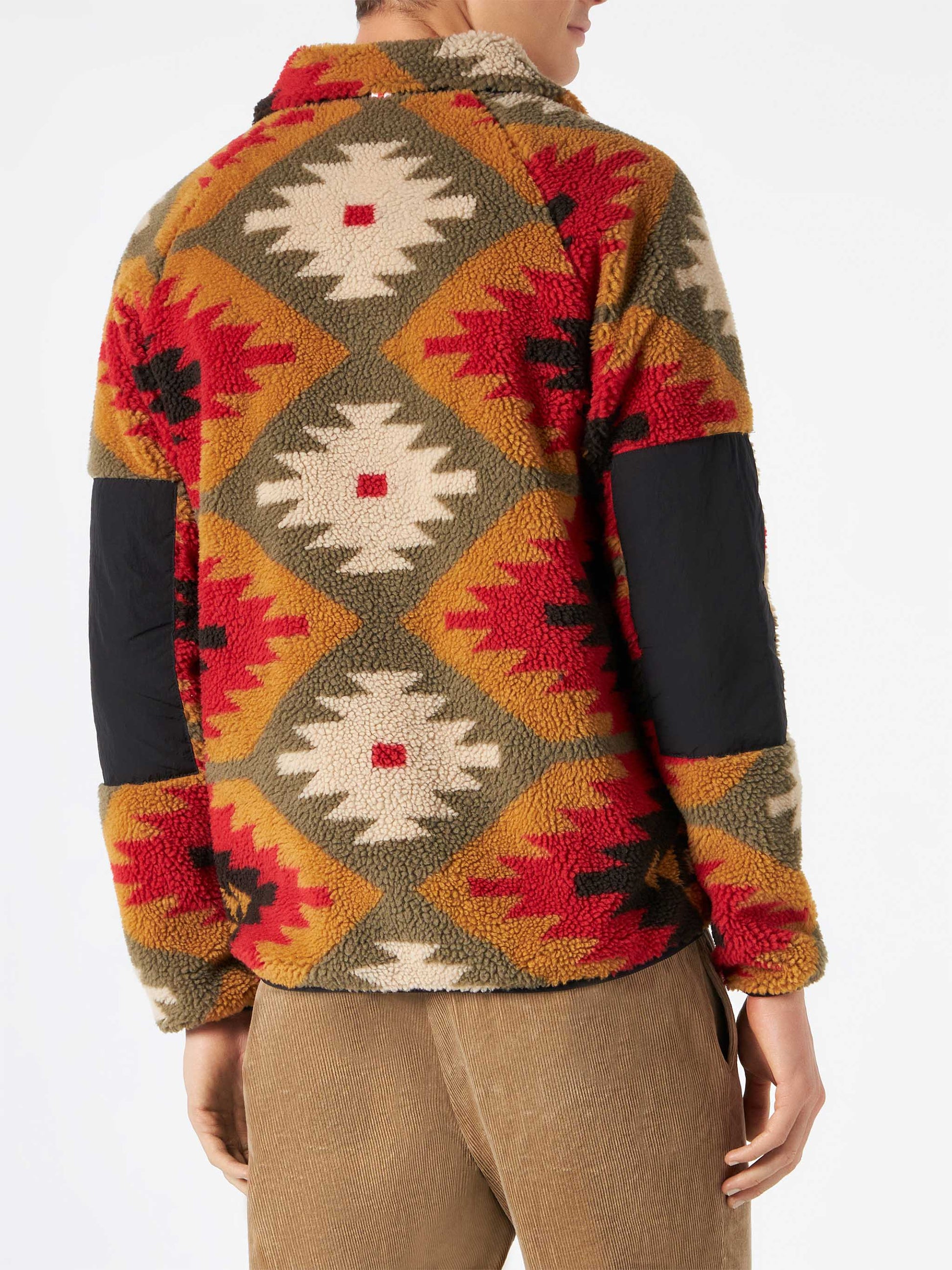 Man sherpa jacket with pattern - MC2 Saint Barth