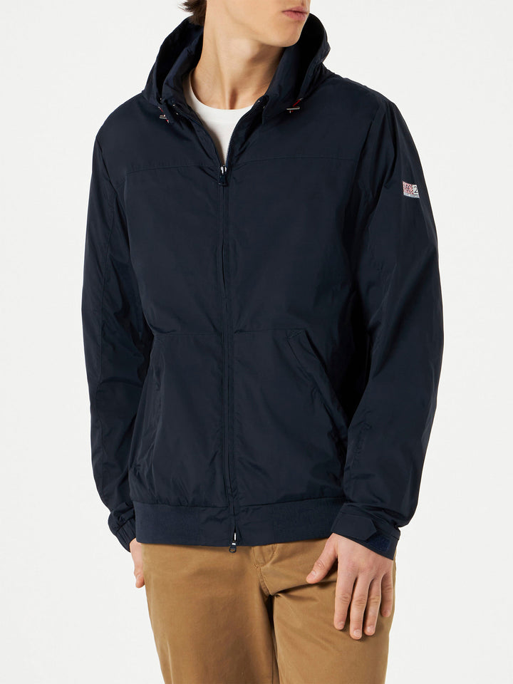 Blu navy zipped midweight windbreaker - MC2 Saint Barth