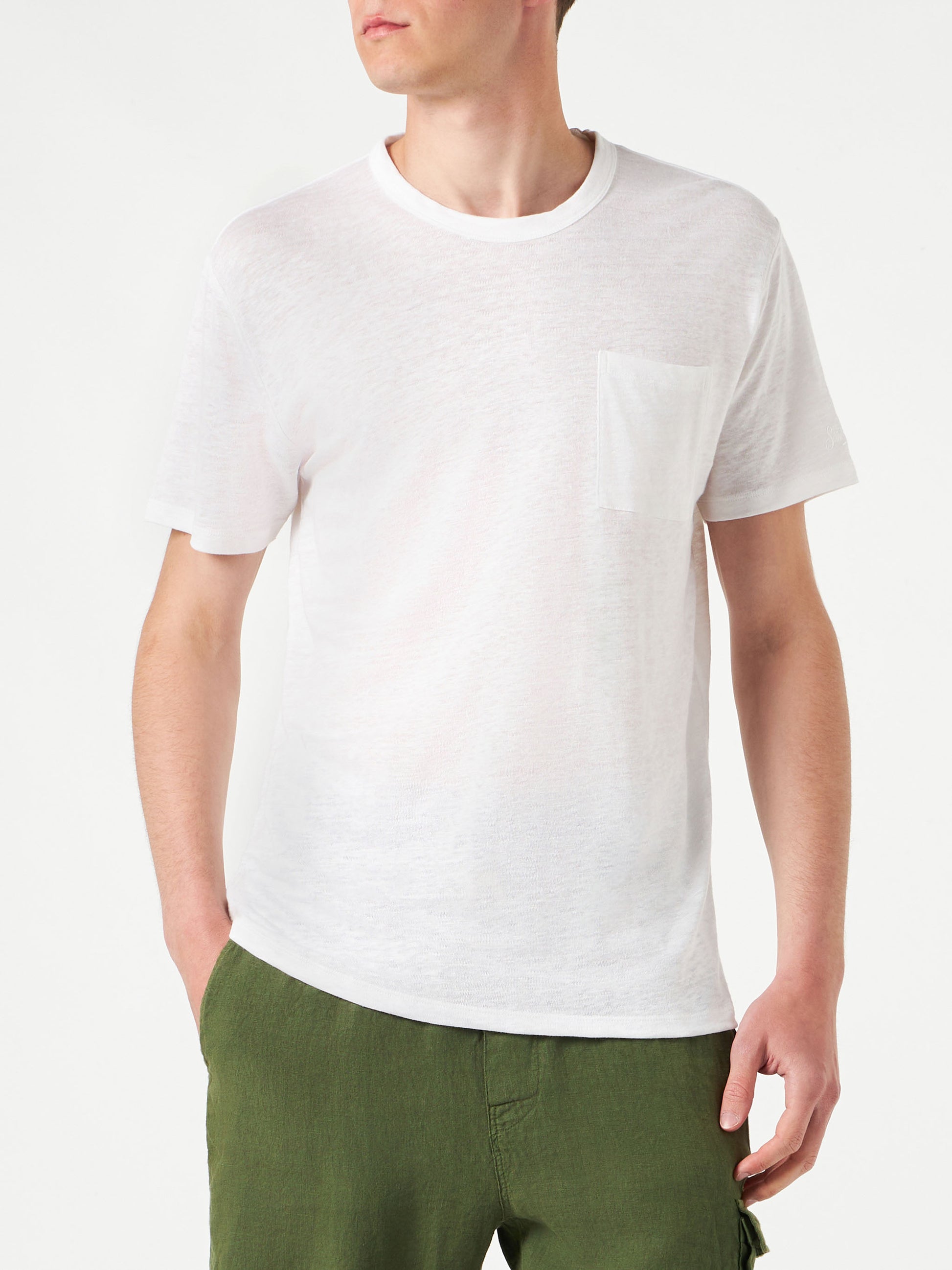 Man linen jersey t-shirt - MC2 Saint Barth