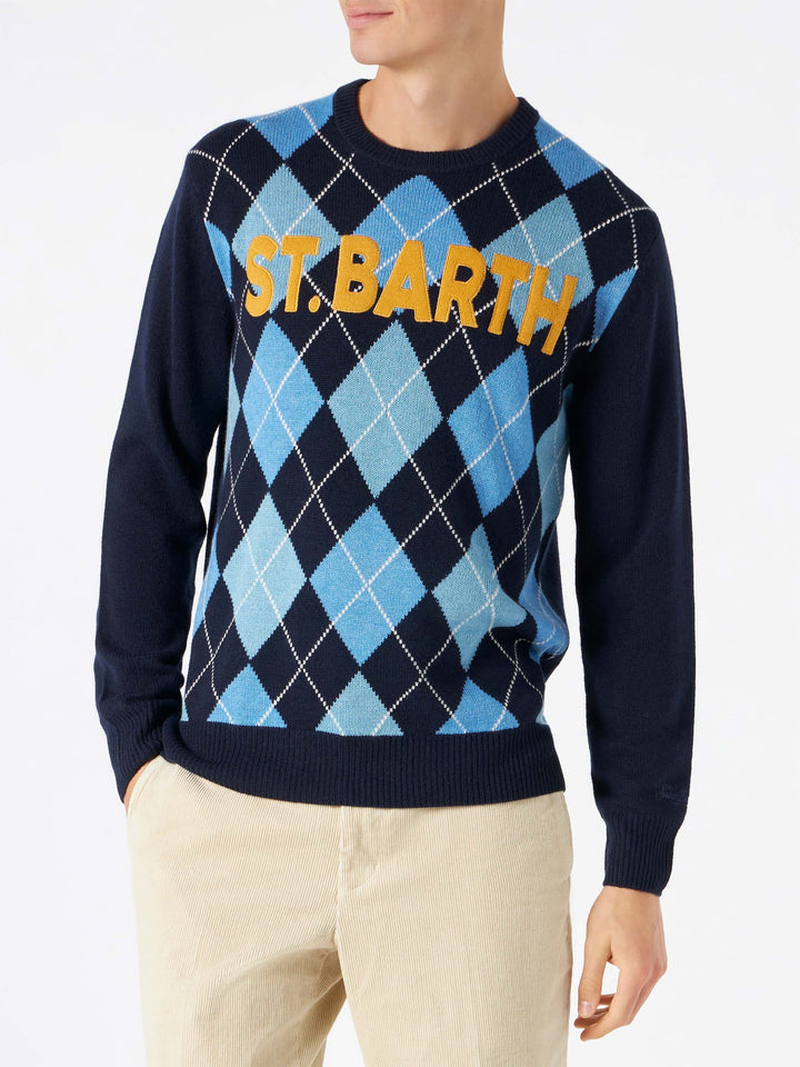 Man sweater with argyle print - MC2 Saint Barth