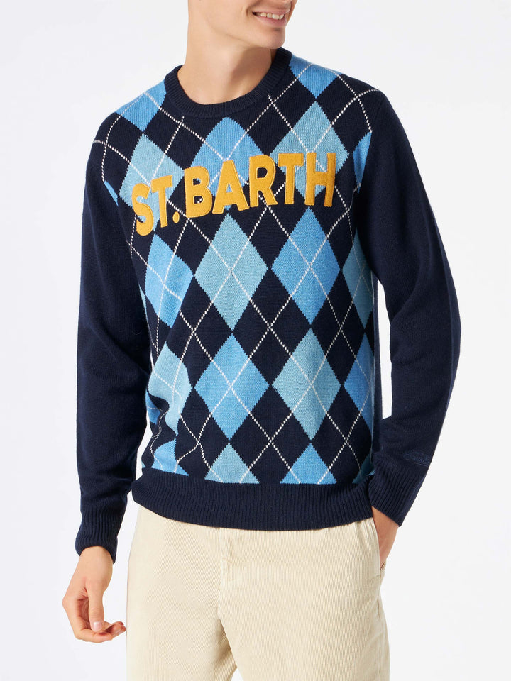 Man sweater with argyle print - MC2 Saint Barth