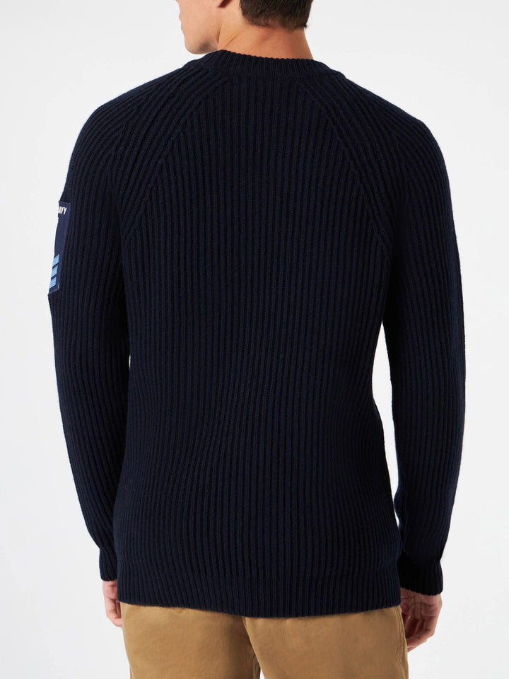 Man ribbed blue sweater - MC2 Saint Barth