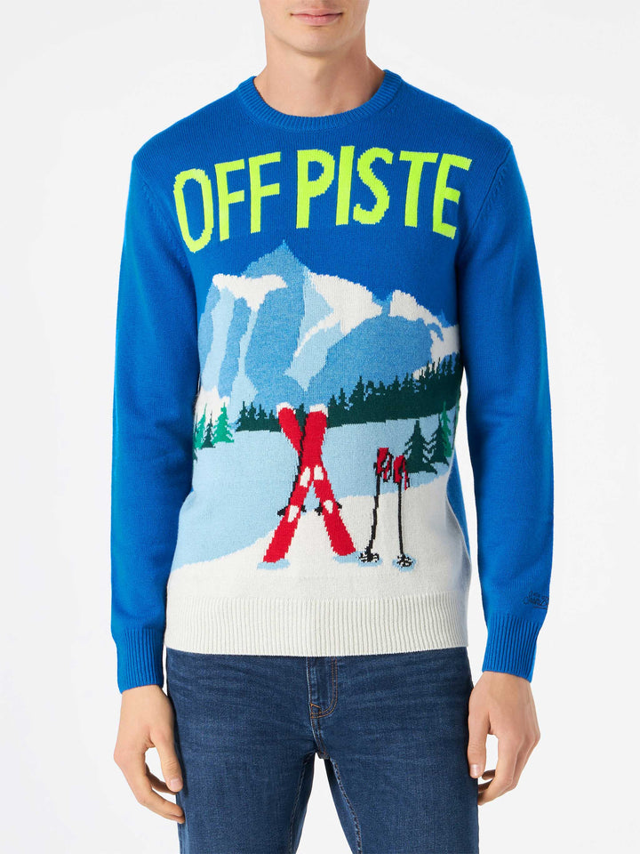 Man sweater with mountains postcard - MC2 Saint Barth