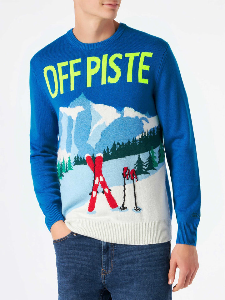 Man sweater with mountains postcard - MC2 Saint Barth
