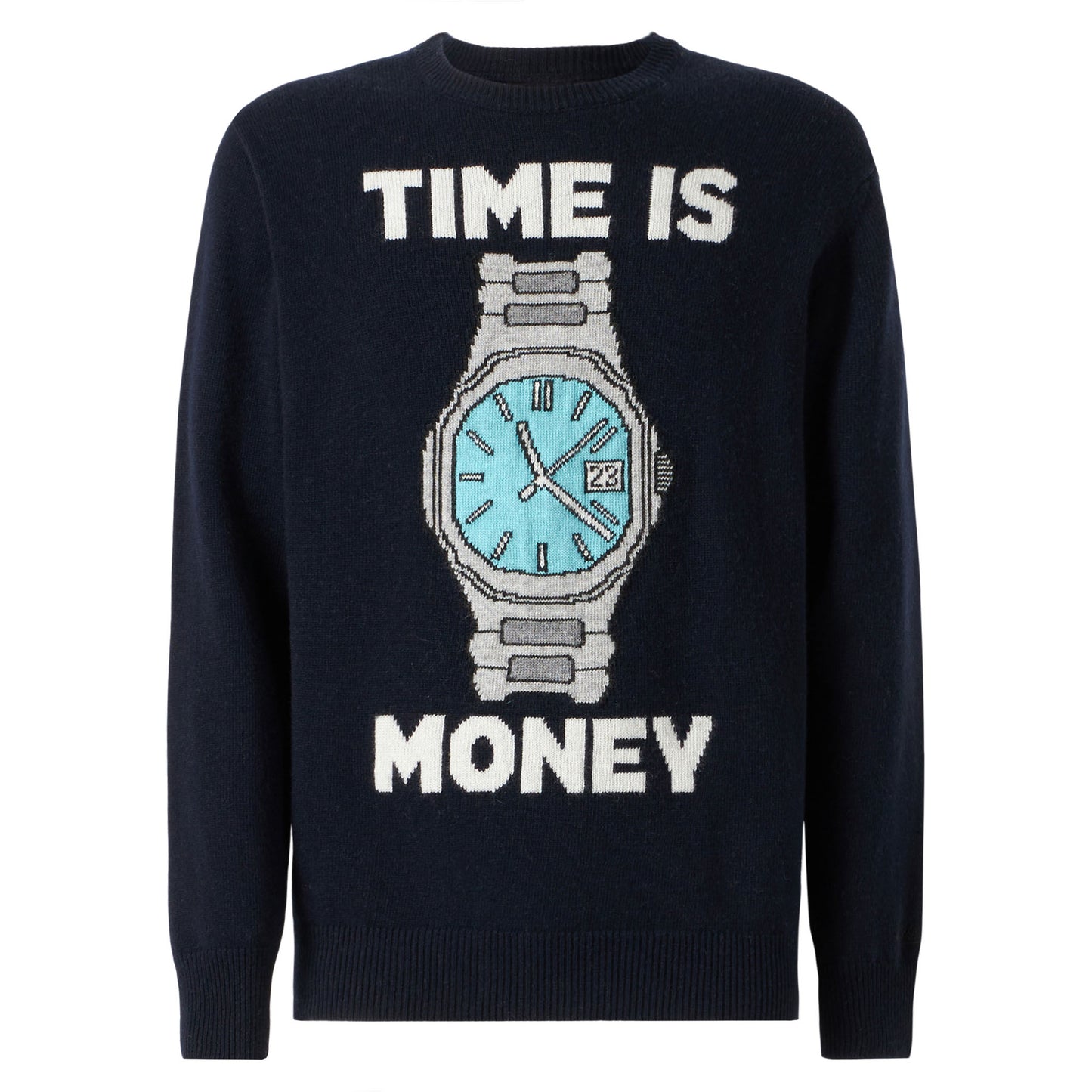 Man sweater with Time is money embroidery - MC2 Saint Barth