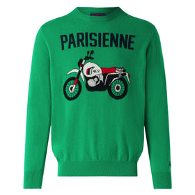 Man lightweight sweater with motorbike jacquard - MC2 Saint Barth