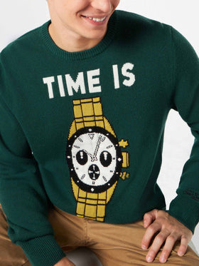 Man sweater with Time is Money print - MC2 Saint Barth