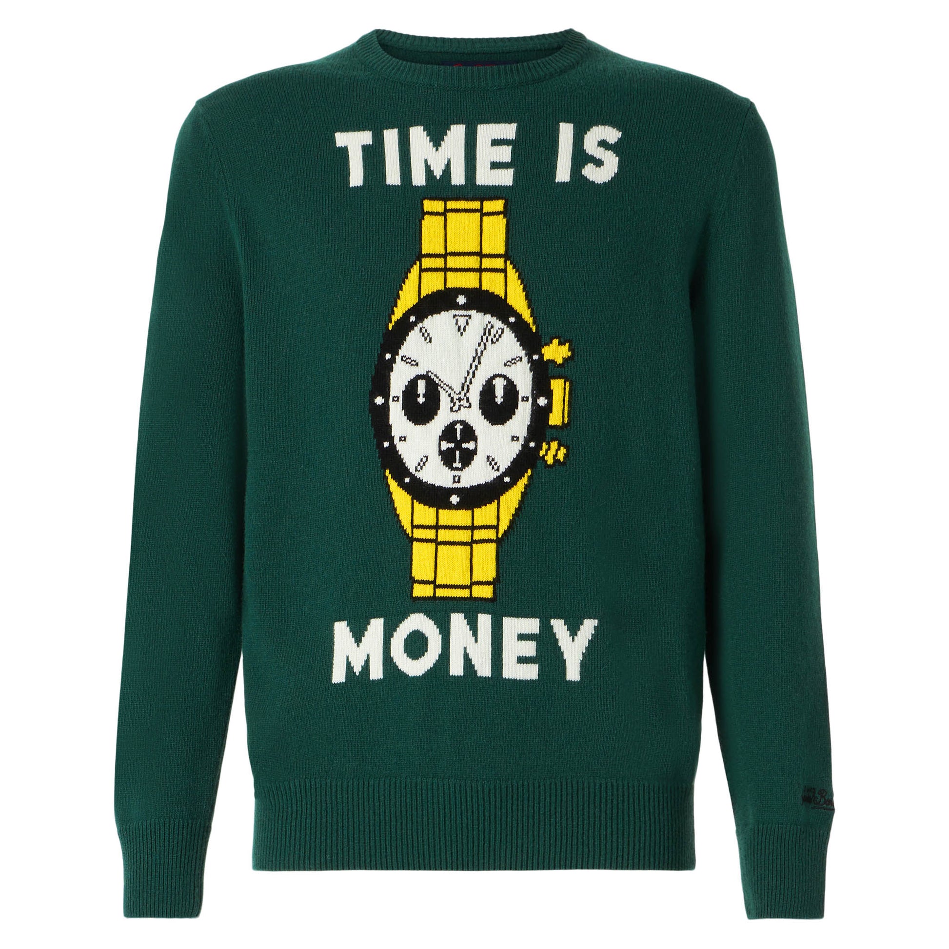 Man sweater with Time is Money print - MC2 Saint Barth