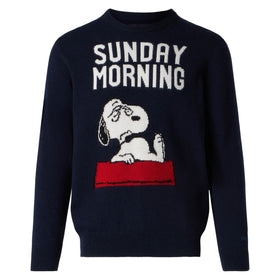 Man sweater with Snoopy Sunday Morning print | SNOOPY - PEANUTS™ SPECIAL EDITION - MC2 Saint Barth