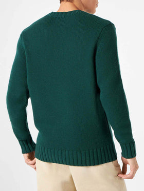 Man blended cashmere sweater with Sun Moritz embroidery - MC2 Saint Barth