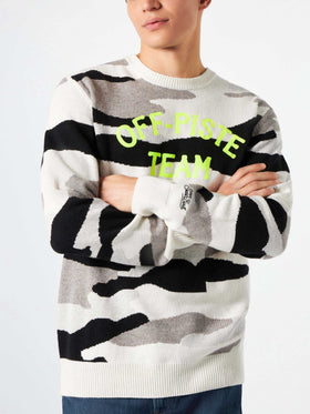 Man sweater with camouflage Off-piste Team jacquard - MC2 Saint Barth