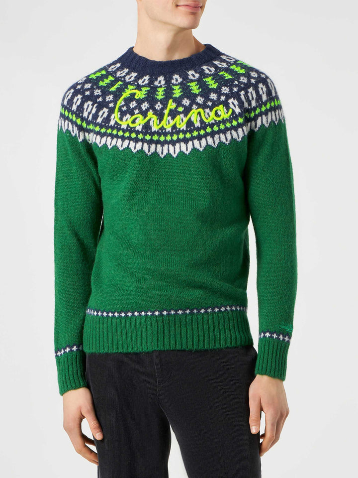 Man brushed sweater with icelandic jacquard - MC2 Saint Barth