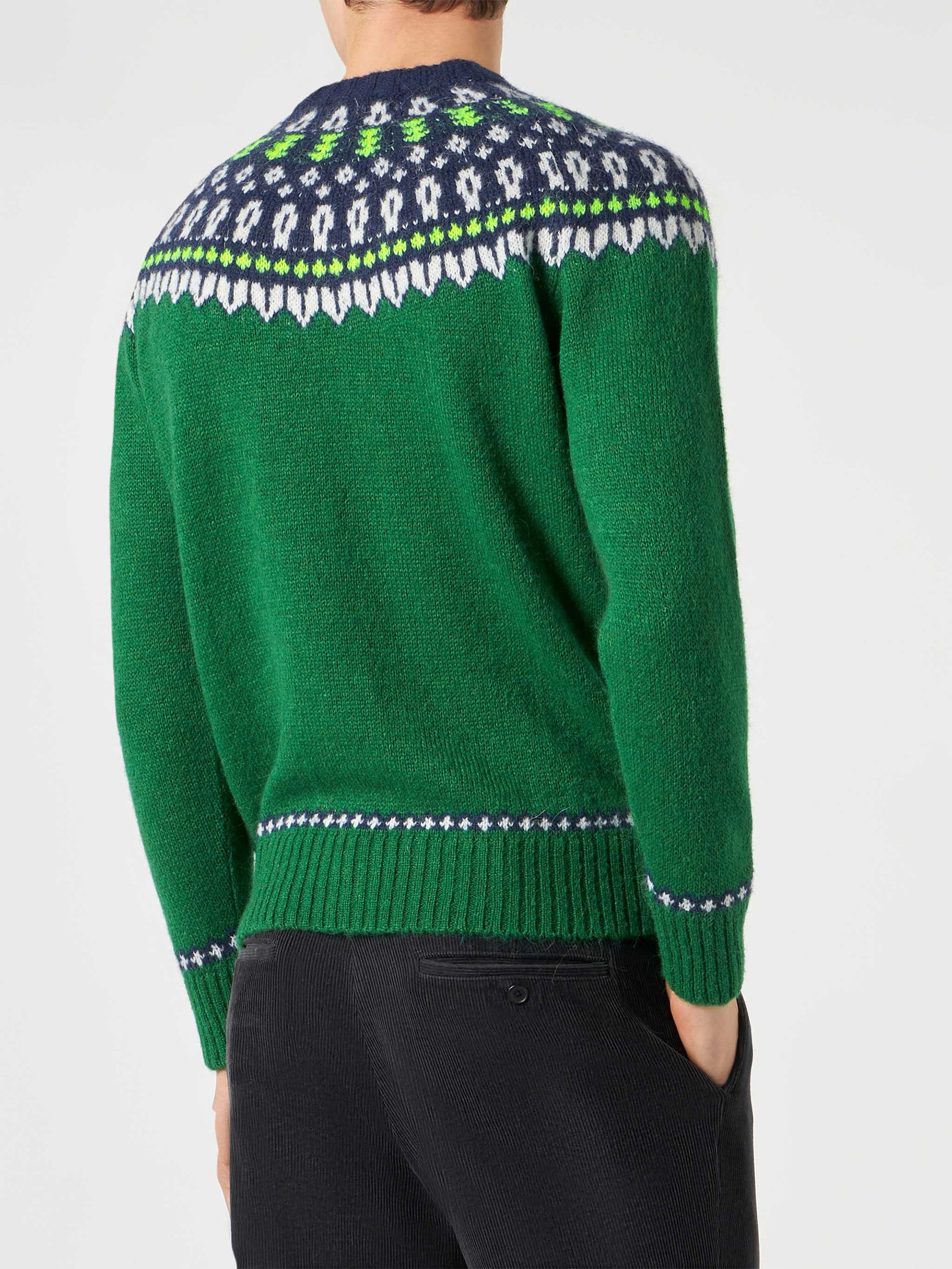 Man brushed sweater with icelandic jacquard - MC2 Saint Barth