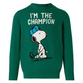 Man lightweight sweater with Snoopy jacquard | SNOOPY PEANUTS™ SPECIAL EDITION - MC2 Saint Barth