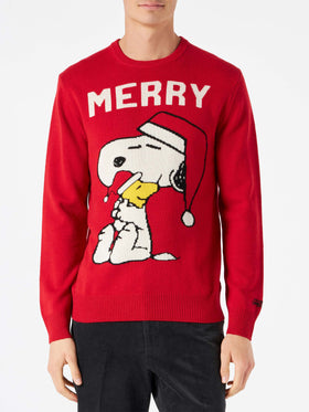 Man red sweater with Snoopy print | SNOOPY - PEANUTS™ SPECIAL EDITION - MC2 Saint Barth