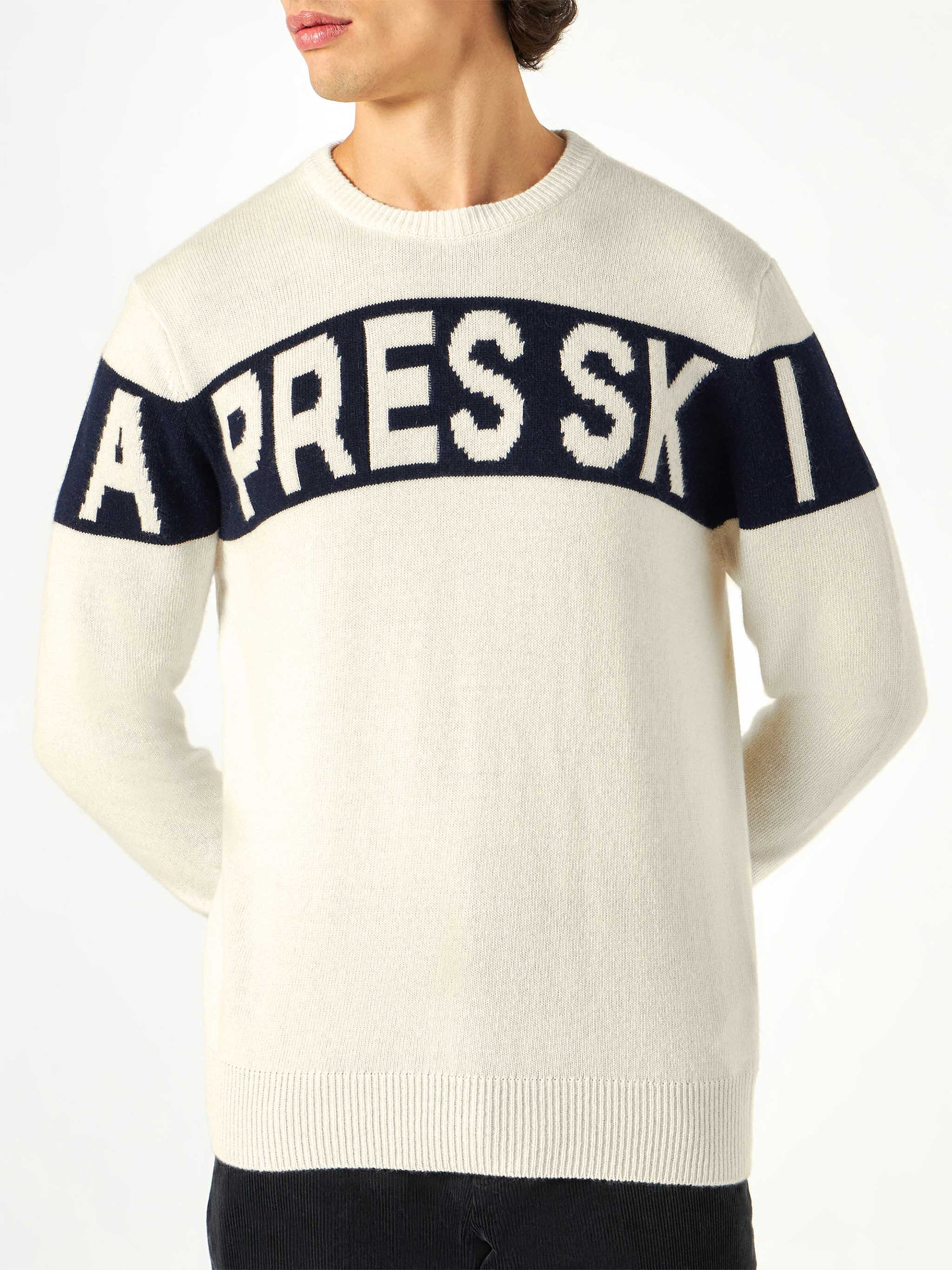 Man sweater with Après Ski writing - MC2 Saint Barth
