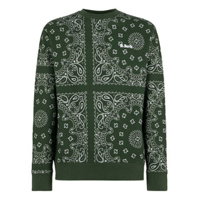Man crewneck sweatshirt with green bandanna print - MC2 Saint Barth