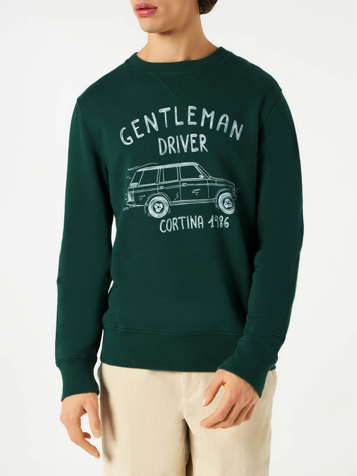Cotton sweatshirt with Gentleman driver Cortina 1986 writing - MC2 Saint Barth