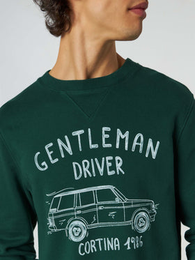 Cotton sweatshirt with Gentleman driver Cortina 1986 writing - MC2 Saint Barth