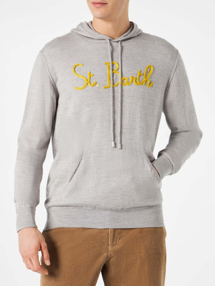 Man grey hoodie sweatshirt - MC2 Saint Barth