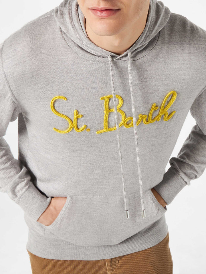 Man grey hoodie sweatshirt - MC2 Saint Barth