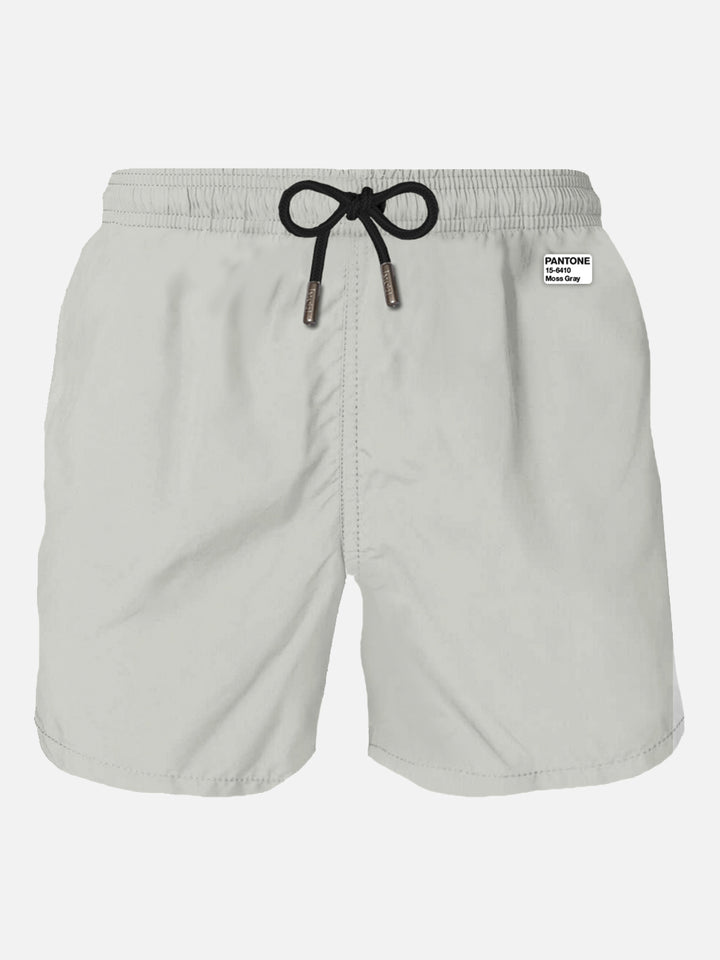 Man grey lightweight fabric swim shorts Lighting Pantone | PANTONE® SPECIAL EDITION - MC2 Saint Barth