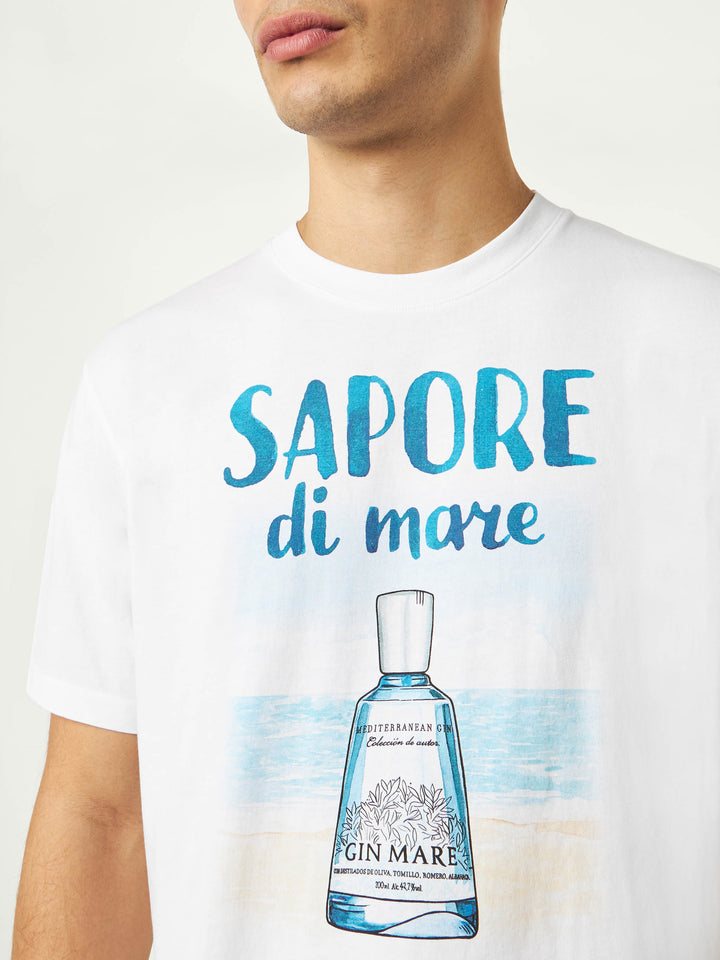 Man cotton t-shirt with Gin print | GIN MARE SPECIAL EDITION - MC2 Saint Barth