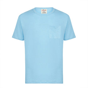 Man light blue linen jersey t-shirt - MC2 Saint Barth