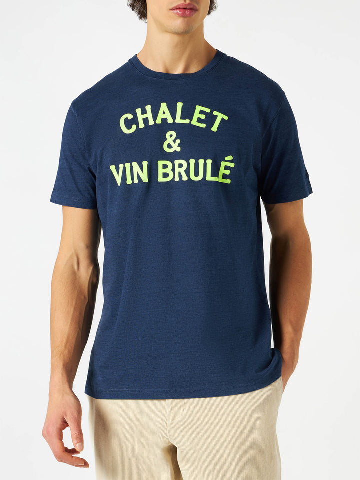 T-shirt Man Chalet & Vin Brulé neon yellow print - MC2 Saint Barth
