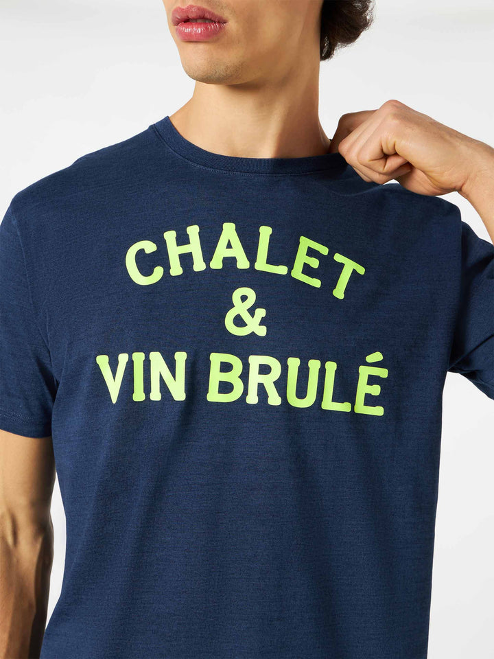 T-shirt Man Chalet & Vin Brulé neon yellow print - MC2 Saint Barth