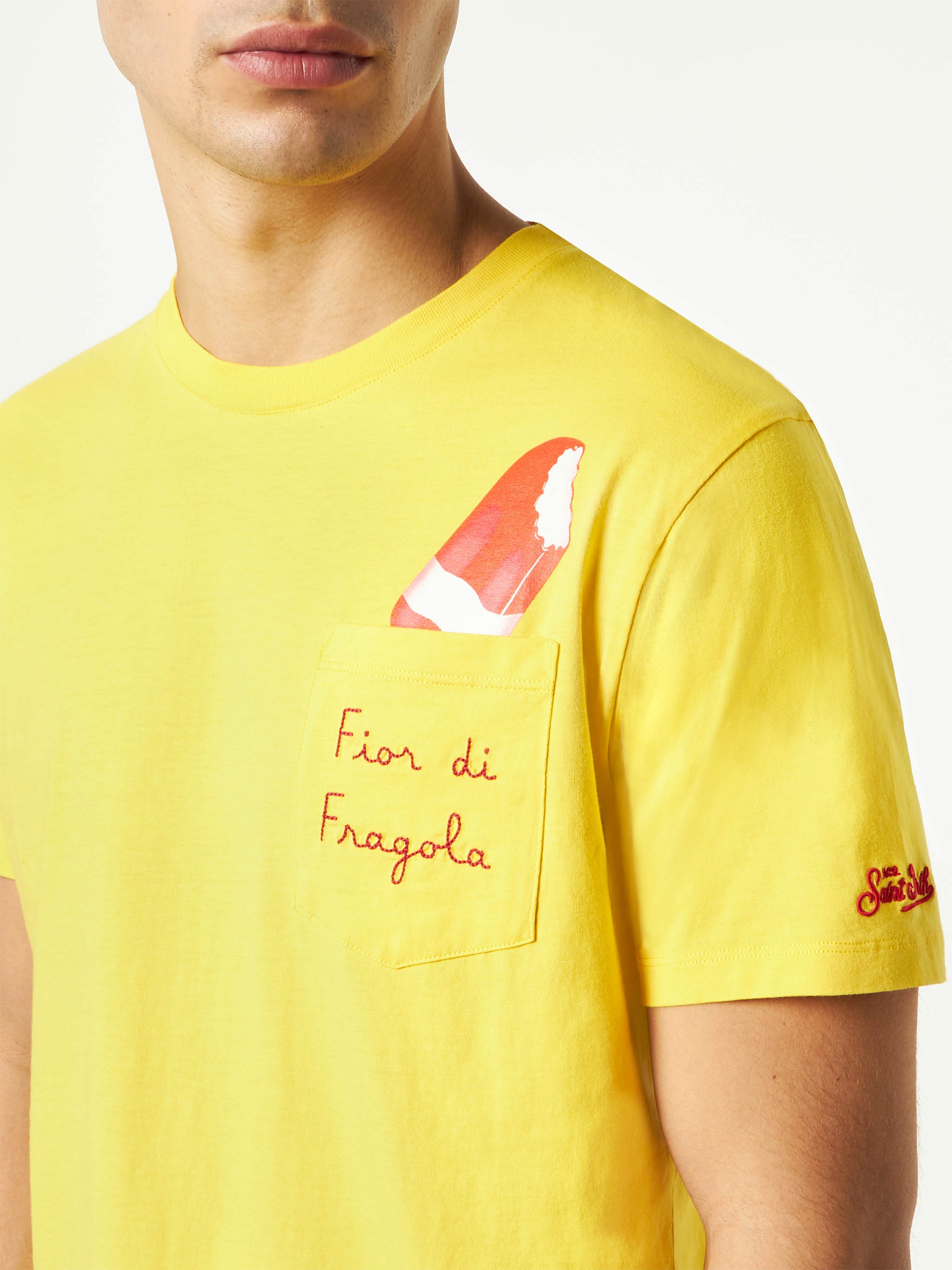 Fior di Fragola cotton t-shirt with embroidery| ALGIDA® SPECIAL EDITION - MC2 Saint Barth