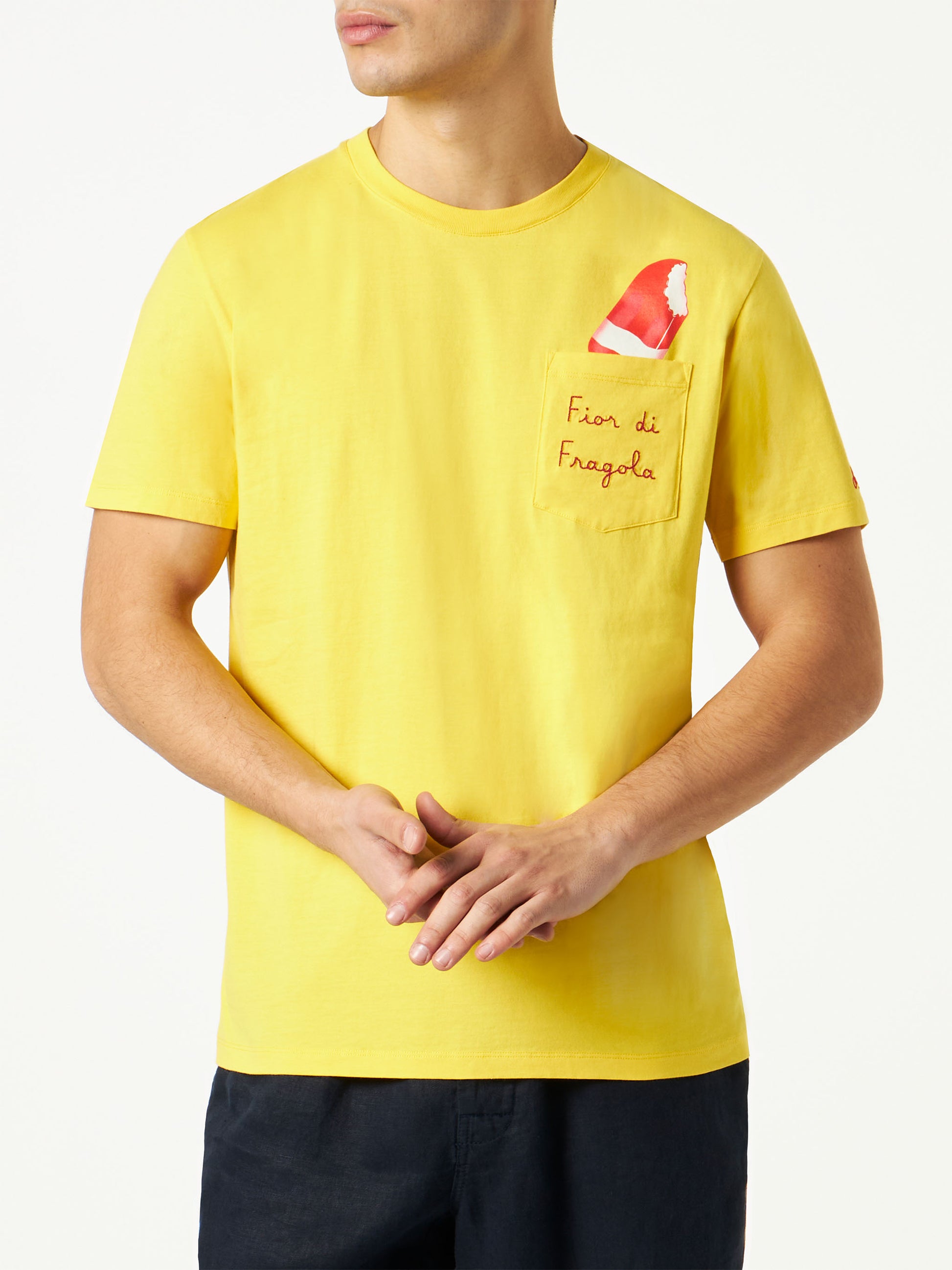 Fior di Fragola cotton t-shirt with embroidery| ALGIDA® SPECIAL EDITION - MC2 Saint Barth