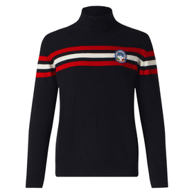 Blended cashmere turtle neck sweater with patch - MC2 Saint Barth