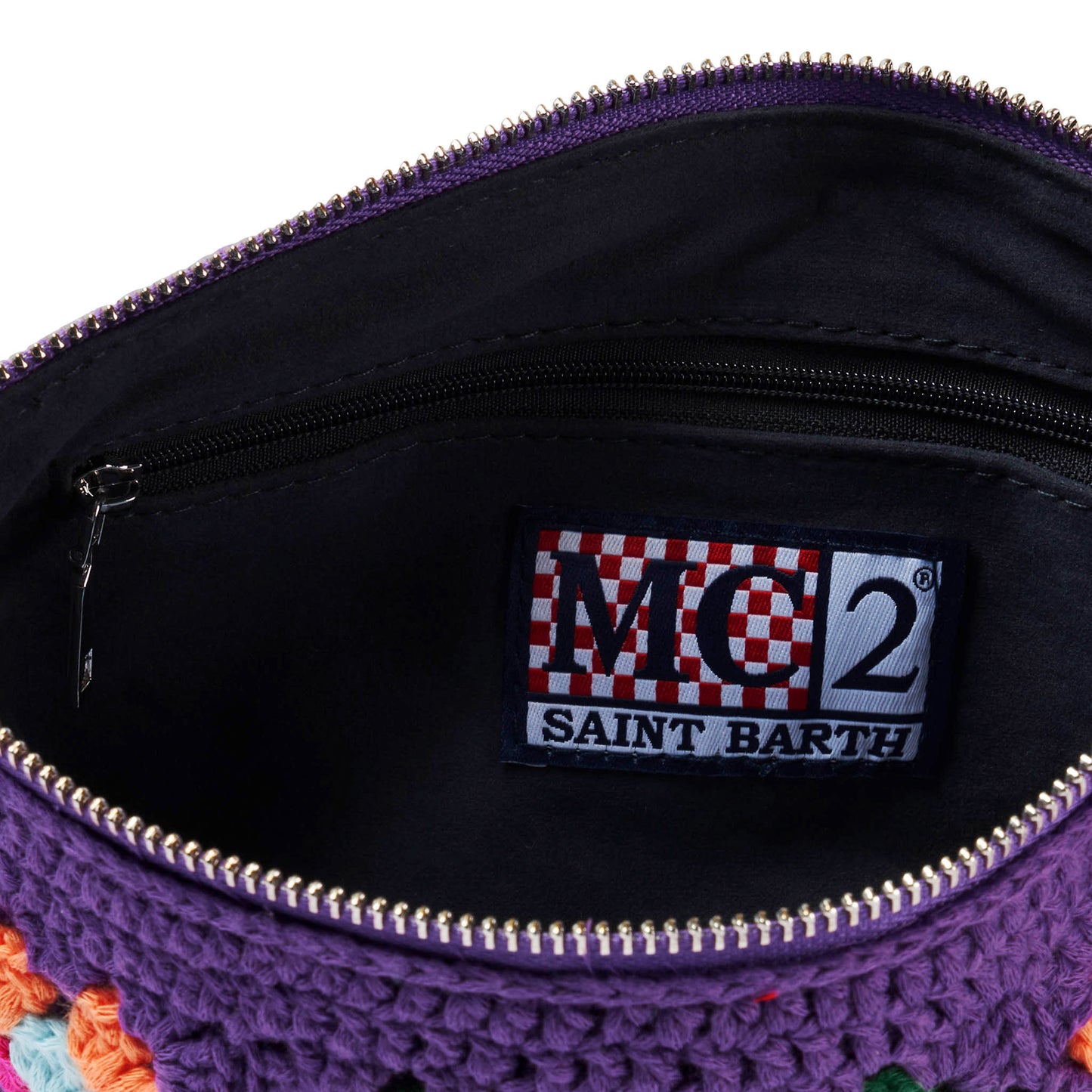 Parisienne violet crochet crossbody pouch bag - MC2 Saint Barth
