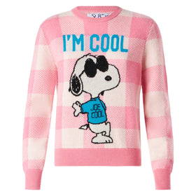 Woman sweater with Snoopy I'm Cool print | SNOOPY - PEANUTS™ SPECIAL EDITION - MC2 Saint Barth