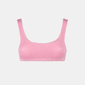 Costume da bagno donna rosa crinkle top bralette