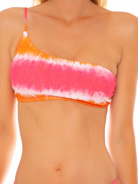 Tie dye one shoulder bralette - MC2 Saint Barth