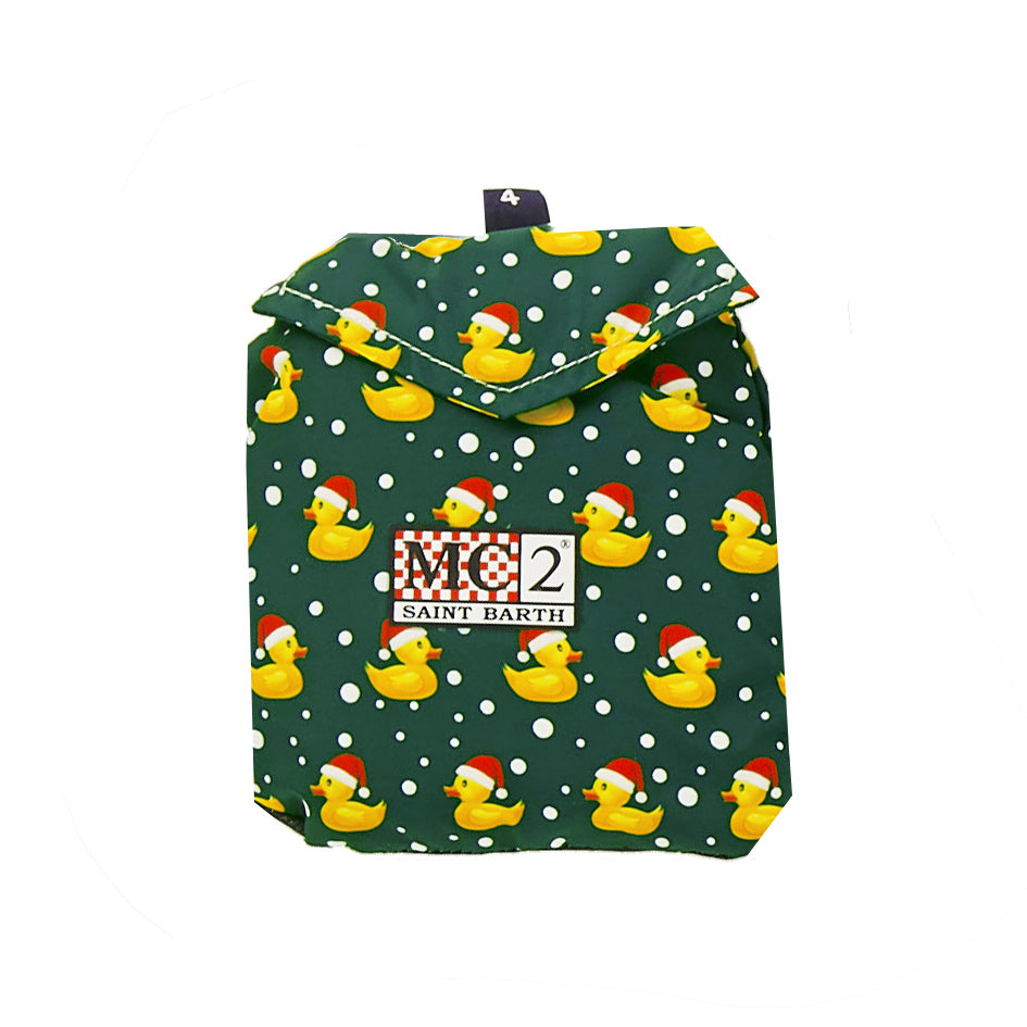 Boy light fabric swim shorts with Christmas ducky print - MC2 Saint Barth