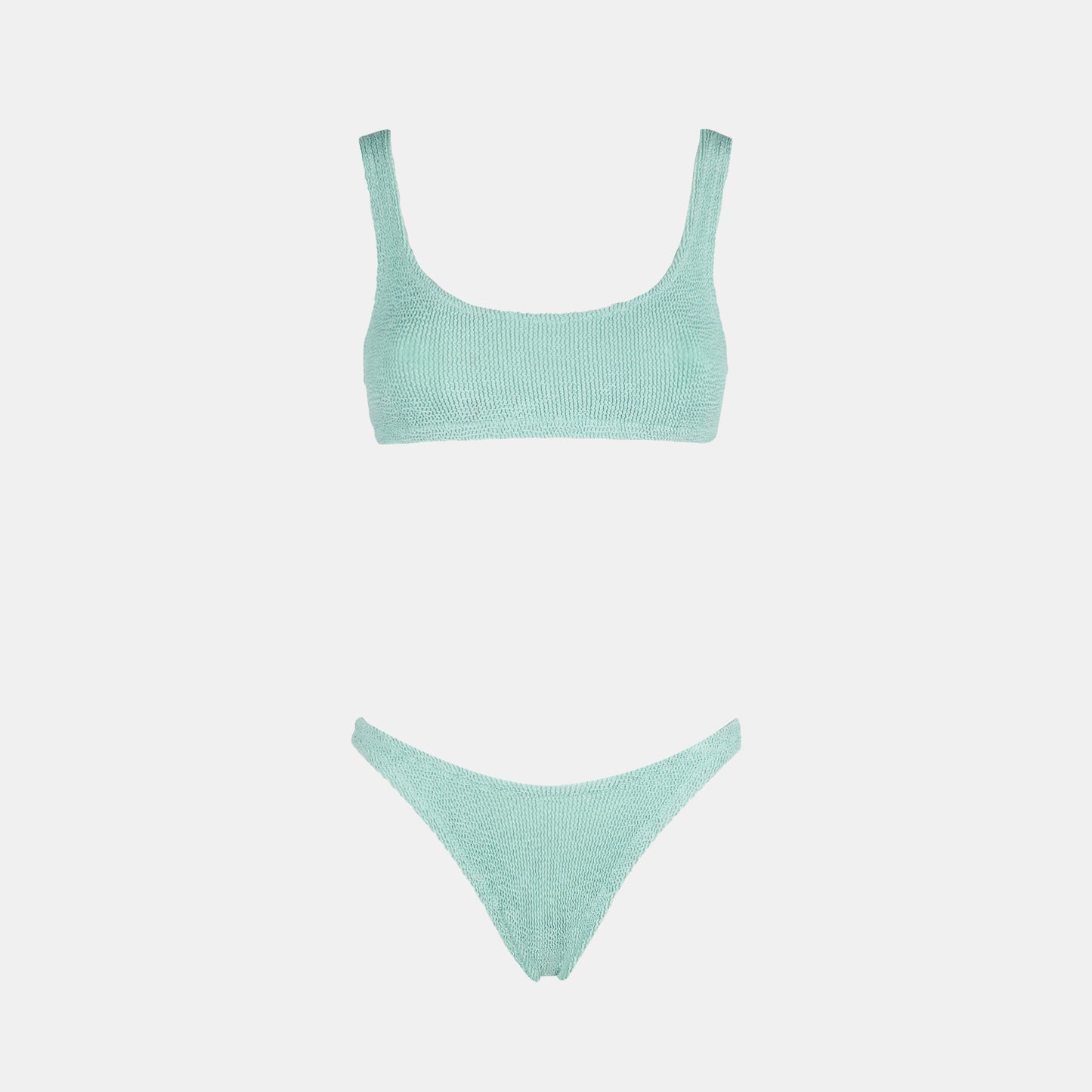 Woman sage crinkle bralette bikini