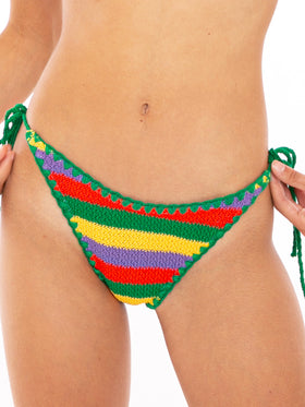 Multicolor crochetswim briefs with St. Barth embroidery - MC2 Saint Barth