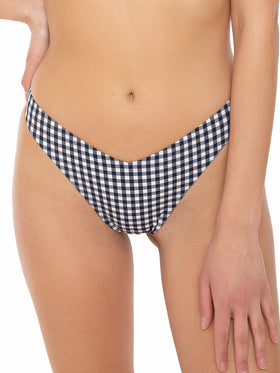 Blue gingham cheeky swim briefs - MC2 Saint Barth