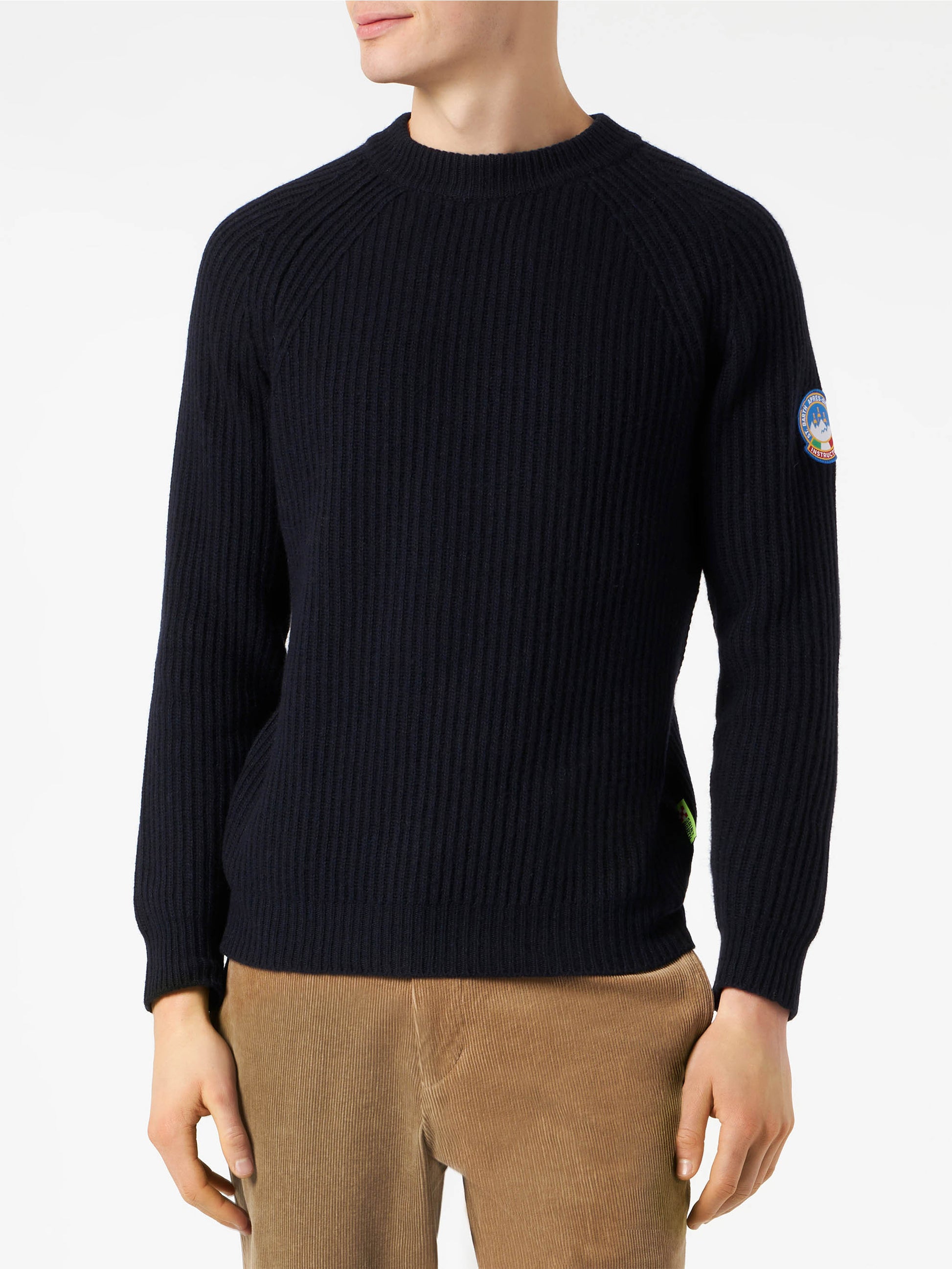 Ribbed blue sweater - MC2 Saint Barth