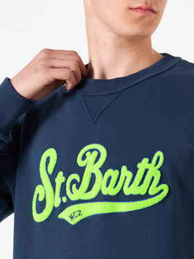 Herren-Sweatshirt aus Baumwolle mit Frottee-Patch von St. Barth
