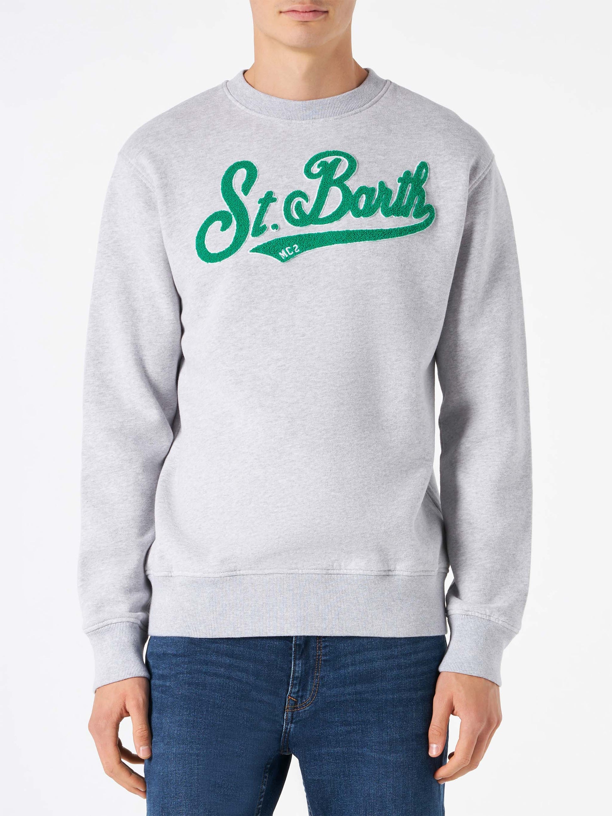 Man crewneck sweatshirt with terry logo - MC2 Saint Barth