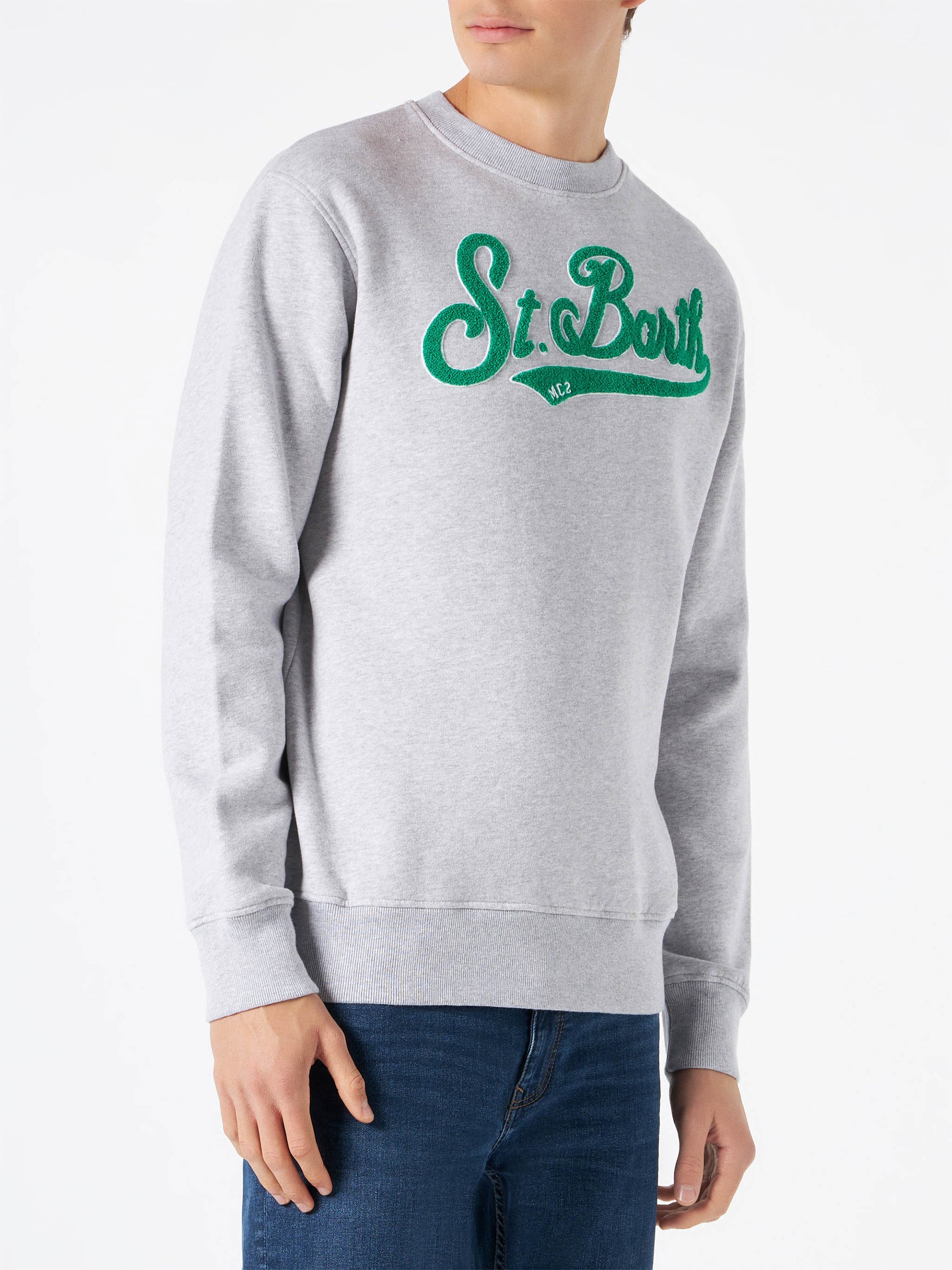 Man crewneck sweatshirt with terry logo - MC2 Saint Barth