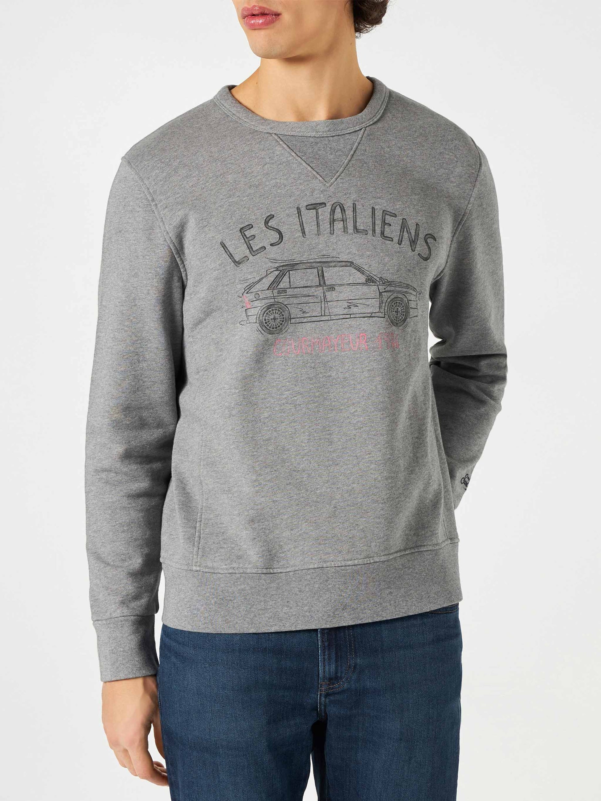 Cotton sweatshirt with Les Italiens print - MC2 Saint Barth